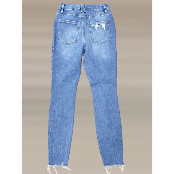 Good American Good Waist Skinny GW731T Women's High-Rise Size 6/28 Raw Hem Jeans - Picture 3 of 9